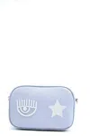 Chiara Ferragni Polyester Clutch With Eye And Star Embroidery Design In Blue