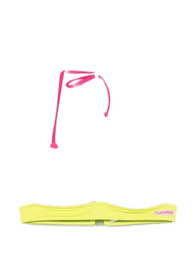 Chiara Ferragni Colour-block Bikini Top In White