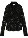 Chiara Ferragni Corded-lace Shirt In Black