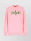 CHIARA FERRAGNI COTTON SWEATER WITH LOOSE FIT AND DROPPED SHOULDERS