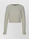 CHIARA FERRAGNI CREW NECK WOOL BLEND SWEATER