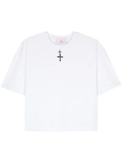 Chiara Ferragni Cross-charm Cotton T-shirt
