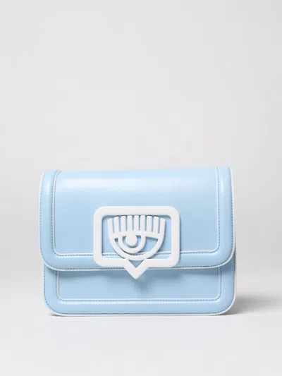 Chiara Ferragni Crossbody Bags  Woman In Gnawed Blue
