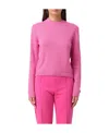 Chiara Ferragni Cut-out Detailed Knitted Jumper In Pink