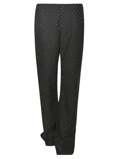 Chiara Ferragni Dotted Monogram Trousers In Black