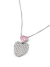 Chiara Ferragni Double-heart Crystal Necklace In Metallic