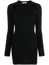 Chiara Ferragni Dress With Cut-out Design And Ribbed Cuffs In Black