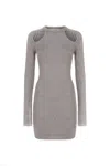 Chiara Ferragni Gray Cashmere Blend Dress In Grey