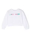 Chiara Ferragni Embellished Crew-neck Sweatshirt In Weiss