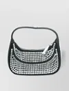 Chiara Ferragni Embellished Rhinestone Top Handle Shoulder Bag In Green