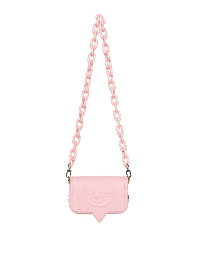 Chiara Ferragni Embossed Logo Cross Body Bag In Pink