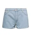 Chiara Ferragni Embroidered-logo Denim Shorts In Blue