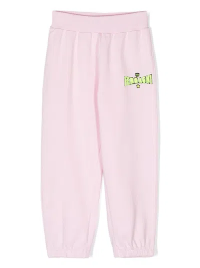 Chiara Ferragni Kids' Embroidered Logo Sweatpants In Pink