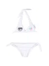 Chiara Ferragni Eyelike-motif Two-pieces Bikini In White