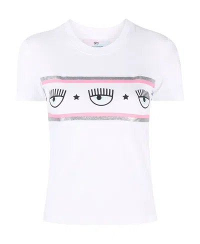 CHIARA FERRAGNI EYE-PRINT COTTON T-SHIRT