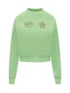 Chiara Ferragni Eye Star 310 Sweatshirt In Green