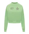 Chiara Ferragni Eye Star 310 Sweatshirt In Green