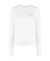 Chiara Ferragni Eye Star Embroidered Long-sleeved Sweater In White