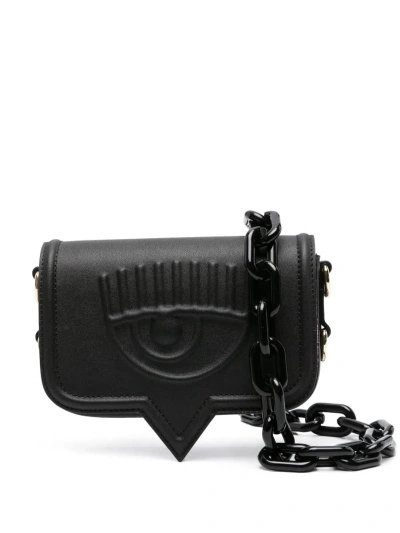 Chiara Ferragni Eyelike Crossbody Bag In Black