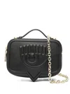 Chiara Ferragni Eyelike Logo-embossed Crossbody Bag In Black