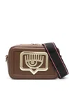 Chiara Ferragni Eyelike Cross Body Bag In Brown