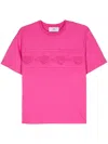 Chiara Ferragni Eyelike-embossed Cotton T-shirt In Pink