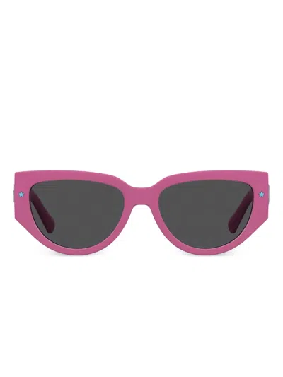 Chiara Ferragni Eyelike-embossed Sunglasses In Pink