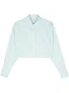 Chiara Ferragni Besticktes Cropped-hemd In Blau
