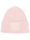Chiara Ferragni Beanie Maxi Eyelike Embroidery Hat Accessories In Pink
