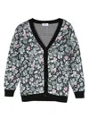 Chiara Ferragni Eyelike Graphic-print Cardigan In Black
