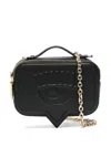 Chiara Ferragni Eyelike Logo-embossed Crossbody Bag In Black