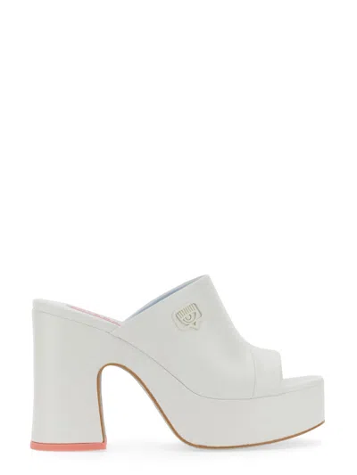 Chiara Ferragni Eyelike Mini Heels With 8.5 Cm Heel Height In Gray