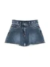 Chiara Ferragni Eyelike-motif Denim Shorts In Blue