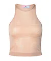 Chiara Ferragni Ribbed Hem Tank Top In Nude