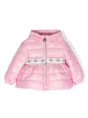 Chiara Ferragni Eyelike-motif Padded Hooded Jacket In Pink