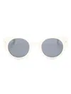 Chiara Ferragni Eyelike-motif Round-frame Sunglasses In Neutrals