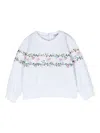 Chiara Ferragni Eyelike-motif Stripe Sweatshirt In White