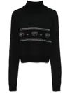 Chiara Ferragni Glitter-logo Jumper In Black
