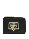 Chiara Ferragni Eyelike-motif Wallet In Black
