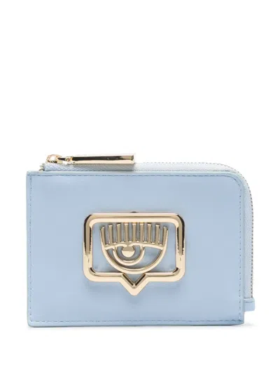 Chiara Ferragni Eyelike-motif Wallet In Blue