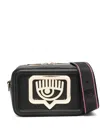 Chiara Ferragni Eyelike-plaque Cross Body Bag In Black