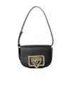 Chiara Ferragni Eyelike-plaque Shoulder Bag In Black