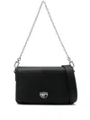 Chiara Ferragni Eyelike-plaque Shoulder Bag In Black