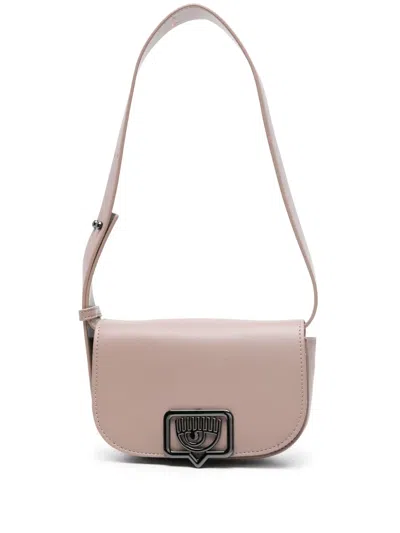 Chiara Ferragni Eyelike-plaque Shoulder Bag In Brown