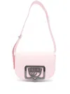 Chiara Ferragni Eyelike-plaque Shoulder Bag In Pink