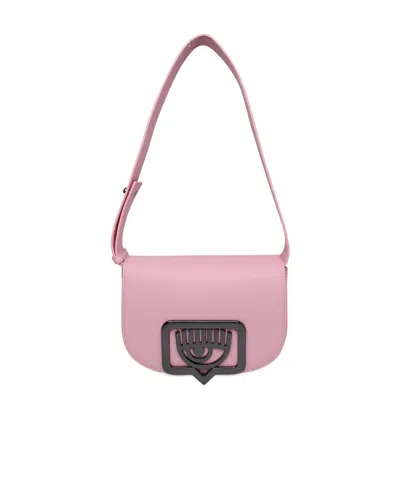 Chiara Ferragni Eyelike-plaque Shoulder Bag In Pink