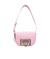 Chiara Ferragni Eyelike-plaque Shoulder Bag In Pink