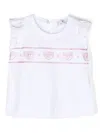 Chiara Ferragni White T-shirt For Baby Girl With Iconic Lurex Eyes In White