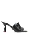 Chiara Ferragni 85 Mm Square-toe Heeled Sandals In Black