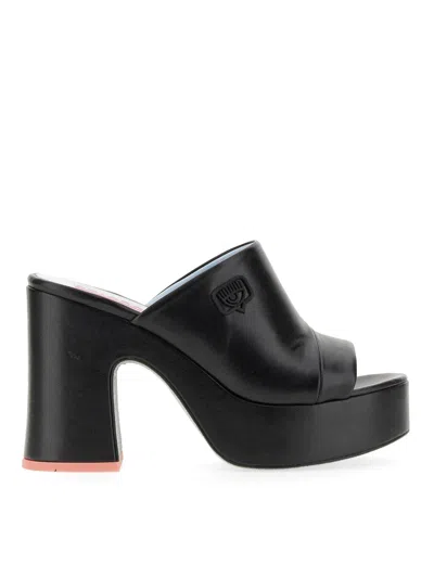 Chiara Ferragni Eyelike Sandal In Black